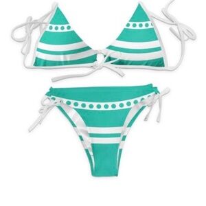 & Other Stories Teal and White Bikini